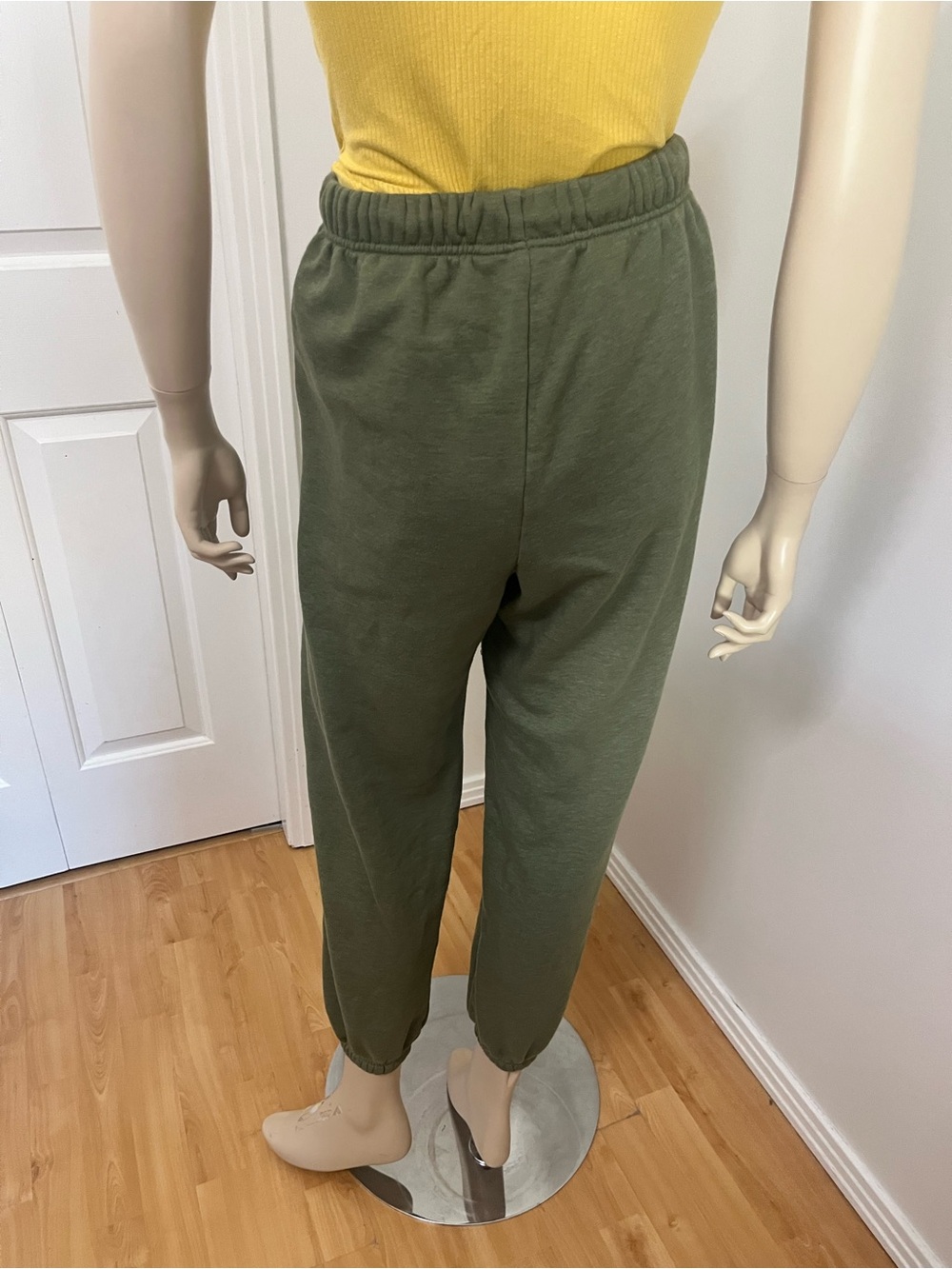 Old Navy Olive Green Fleece Sweatpants - Picture 2 of 3